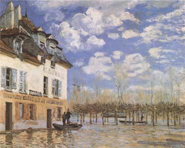 Alfred Sisley The Bark during the Flood,Port Marly (mk09) oil painting image